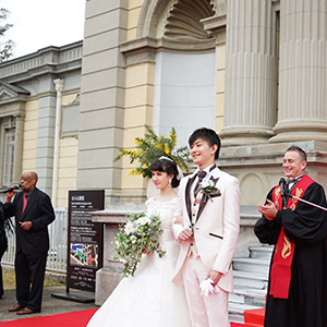 奈良国立博物館での婚礼の写真