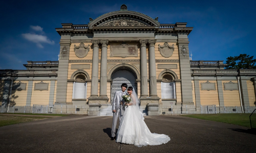 奈良国立博物館での婚礼の写真